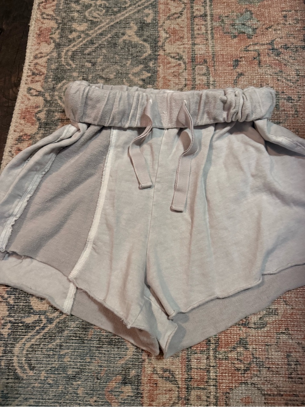 aerie Light Gray Elastic Waist Athletic Shorts